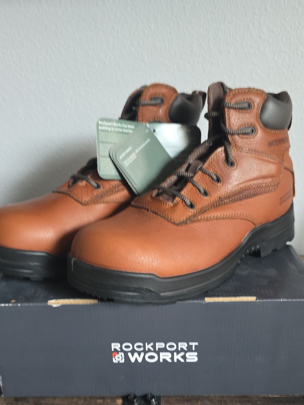 Rockport Men’s Brown Waterproof Work Boots